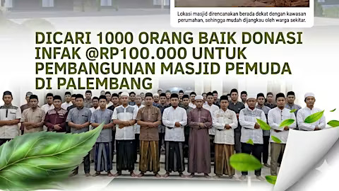 Mari menjadi Tangan Kebaikan dan Bangun Masjid Sahabat Kebaikan